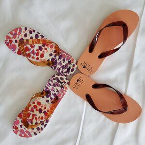 Hula Honey Jelly Strap Flip Flops 2 Pairs SZ 6